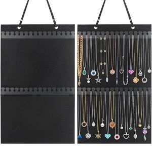 Amazon Black Premium Felt Hanging Jewelry Holder ~ 22.5” L x 14” W ~ NIP